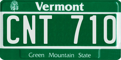 VT license plate CNT710