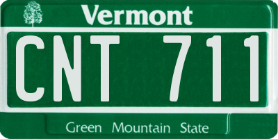 VT license plate CNT711