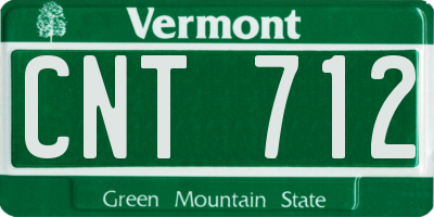 VT license plate CNT712