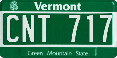 VT license plate CNT717