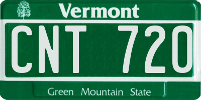 VT license plate CNT720