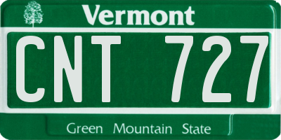 VT license plate CNT727
