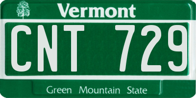 VT license plate CNT729