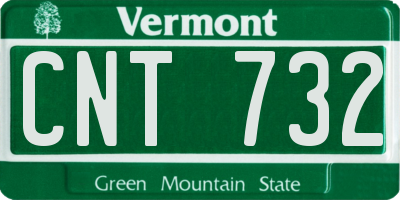 VT license plate CNT732
