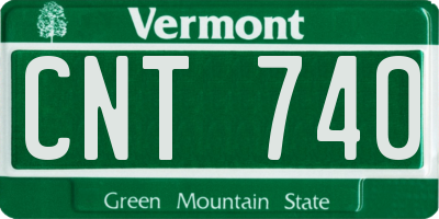 VT license plate CNT740
