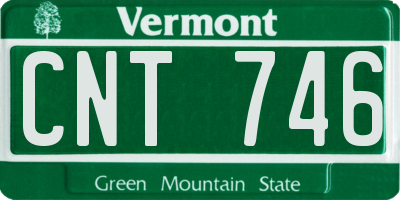 VT license plate CNT746
