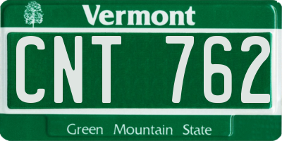 VT license plate CNT762