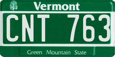 VT license plate CNT763