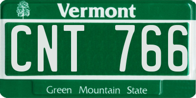 VT license plate CNT766