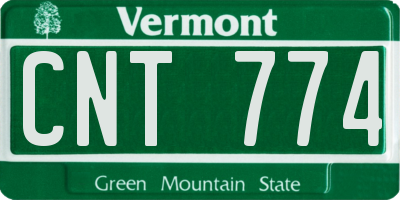 VT license plate CNT774