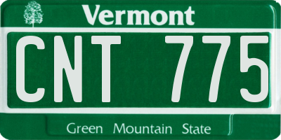 VT license plate CNT775
