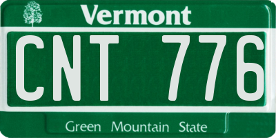 VT license plate CNT776