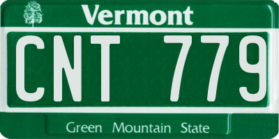 VT license plate CNT779