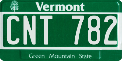 VT license plate CNT782