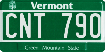VT license plate CNT790