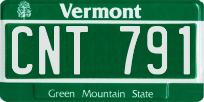 VT license plate CNT791