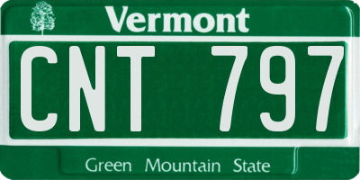VT license plate CNT797