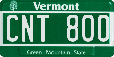 VT license plate CNT800