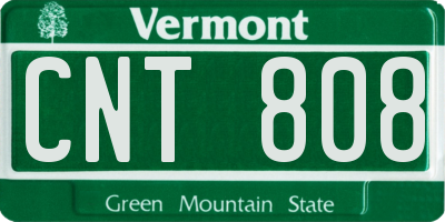VT license plate CNT808