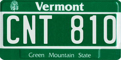 VT license plate CNT810