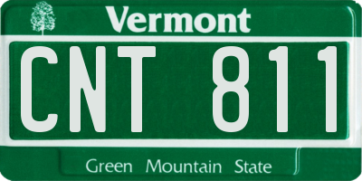 VT license plate CNT811
