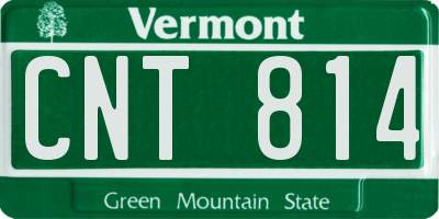 VT license plate CNT814