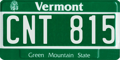 VT license plate CNT815