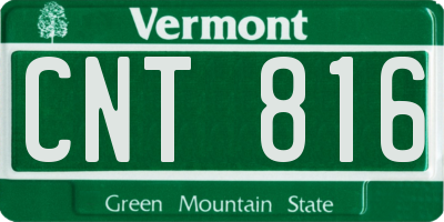 VT license plate CNT816