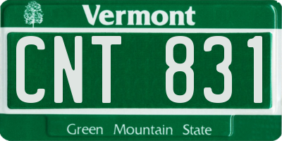 VT license plate CNT831