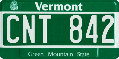 VT license plate CNT842