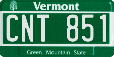 VT license plate CNT851