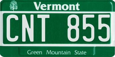 VT license plate CNT855