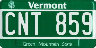 VT license plate CNT859