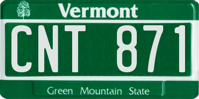 VT license plate CNT871