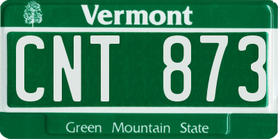 VT license plate CNT873