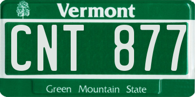 VT license plate CNT877