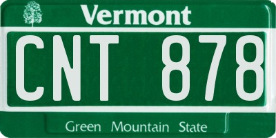 VT license plate CNT878