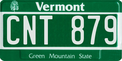 VT license plate CNT879