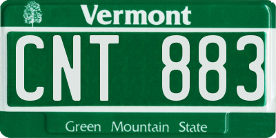 VT license plate CNT883