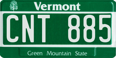 VT license plate CNT885