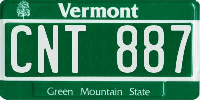 VT license plate CNT887