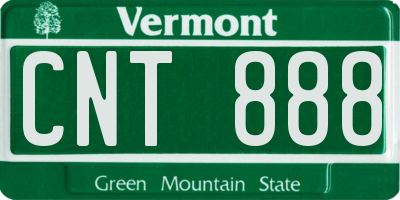 VT license plate CNT888