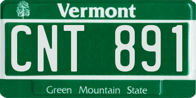 VT license plate CNT891