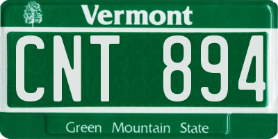 VT license plate CNT894