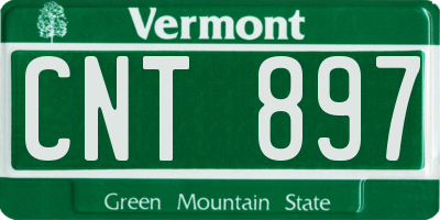 VT license plate CNT897