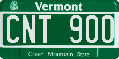 VT license plate CNT900