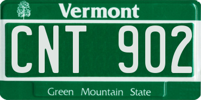 VT license plate CNT902