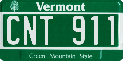 VT license plate CNT911