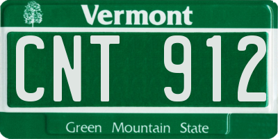 VT license plate CNT912