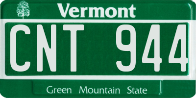 VT license plate CNT944